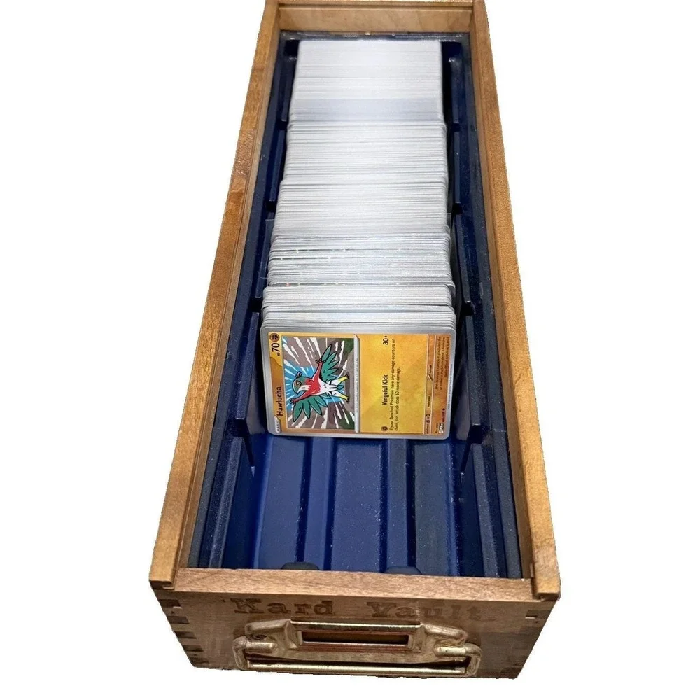 Vintage Kard Vault Wooden Trading Card Box Uncommon Trading Co MTG Pokemon Sport